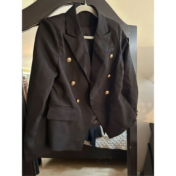 NEW Casual Pocketed Office Blazers Draped Open Front S - Picture 6 of 6